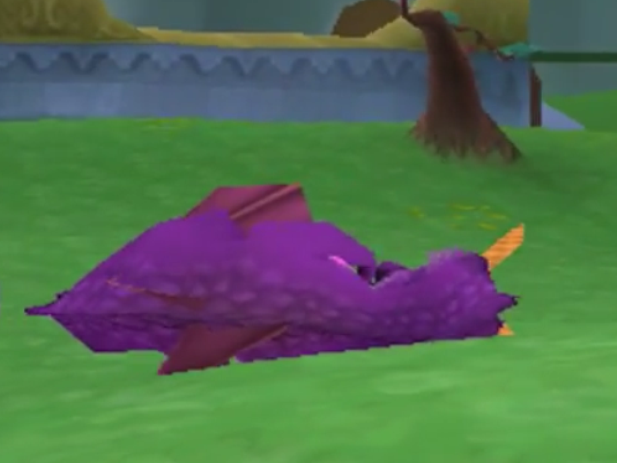 The dragon sleeping.