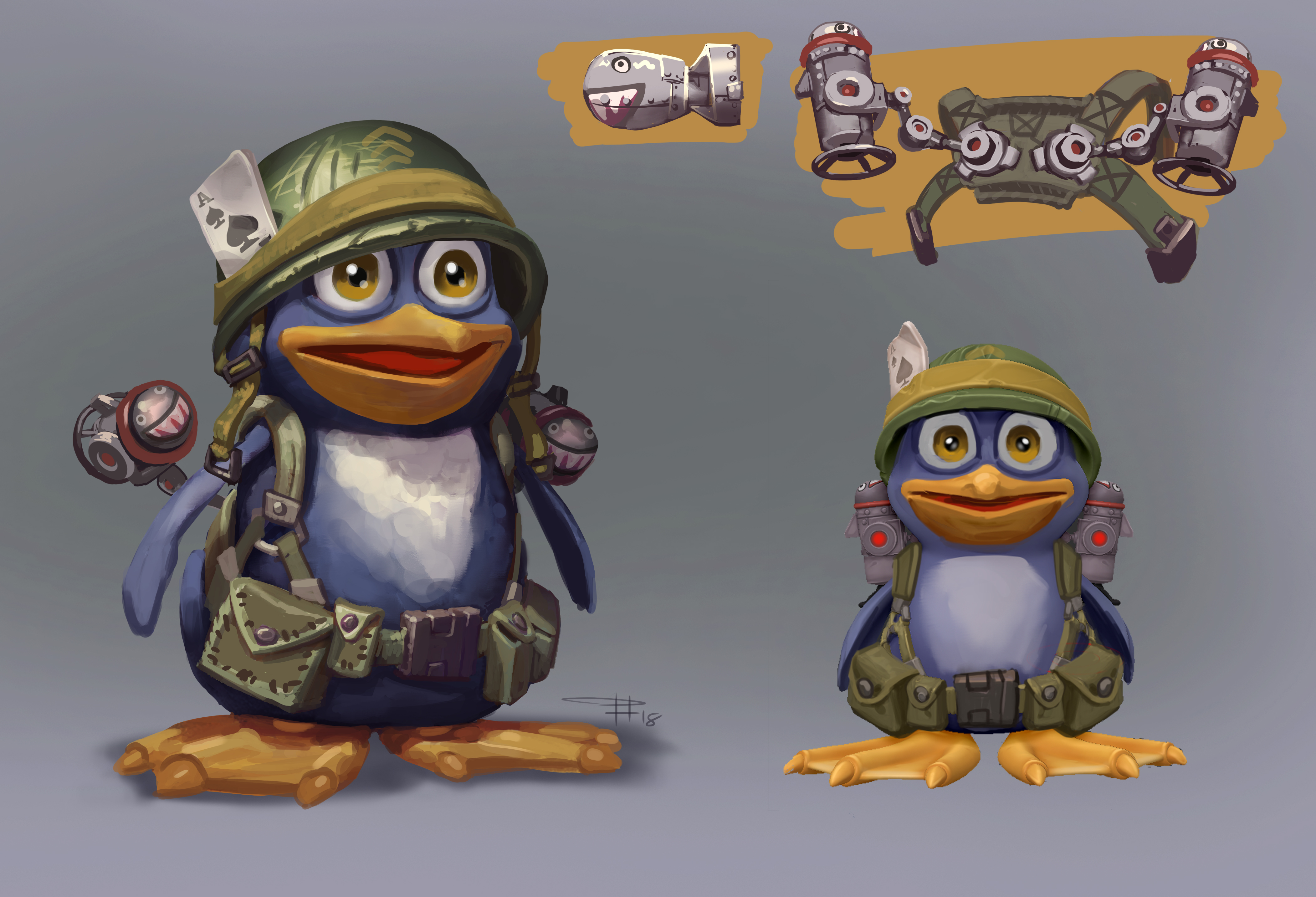 Concept art of Sgt. Byrd for the Spyro Reignited Trilogy by Pedro H. Cardoso