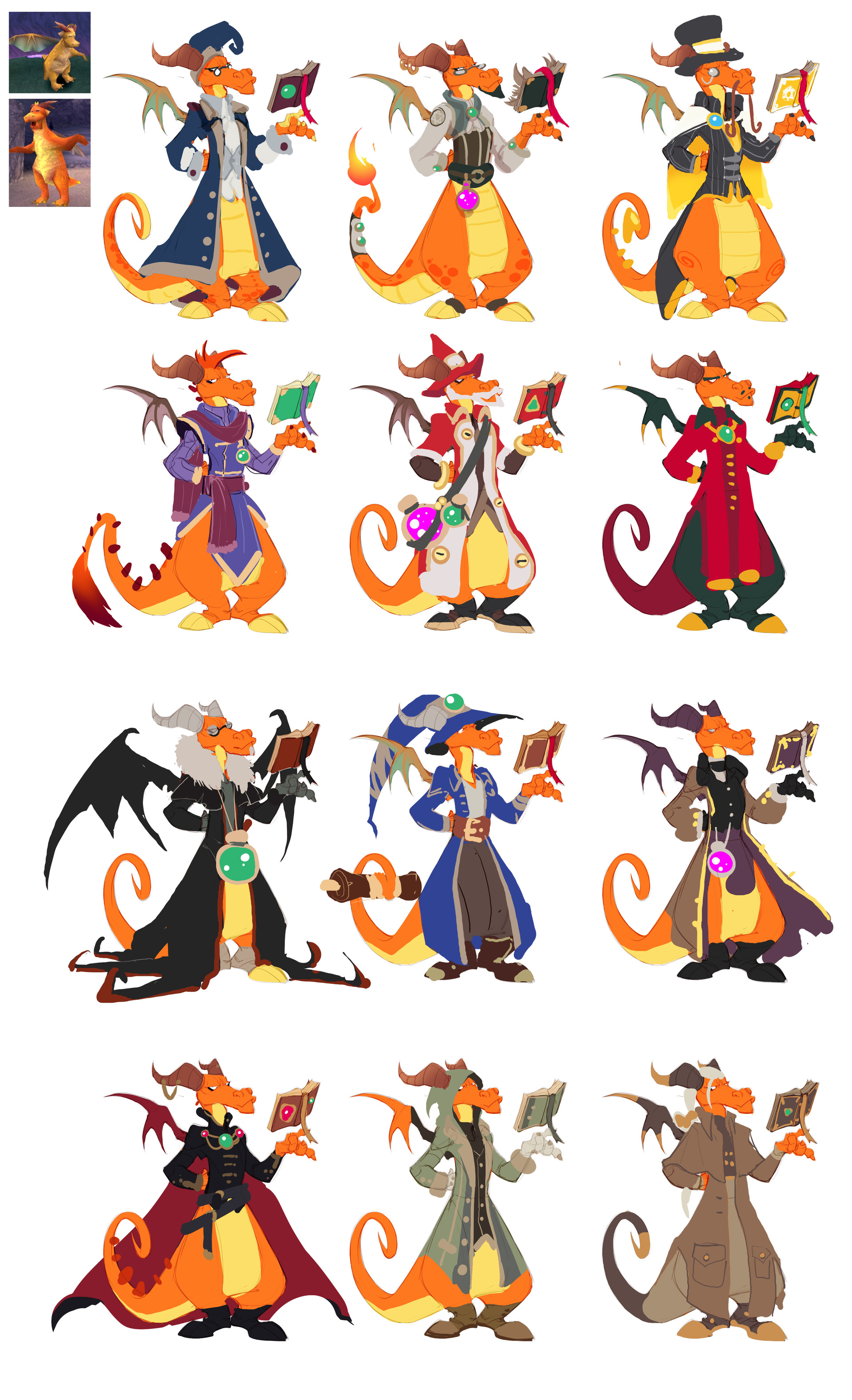 Design concepts for Cedric in Spyro Reignited Trilogy